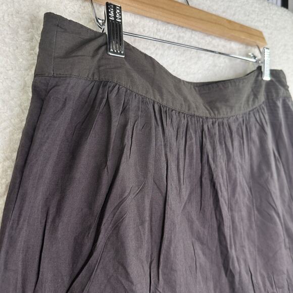 Ann Taylor Loft Skirt Womens 12 Petite A Line Eyelet Hem Lined Casual Brown - Picture 2 of 10